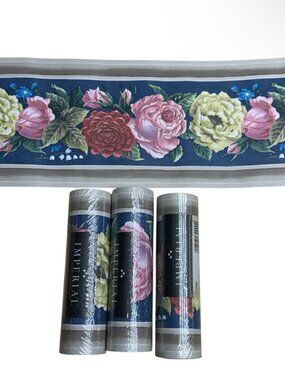 Vintage Wallpaper Border Floral French Victorian Cottage Imperial 3 Rolls NEW